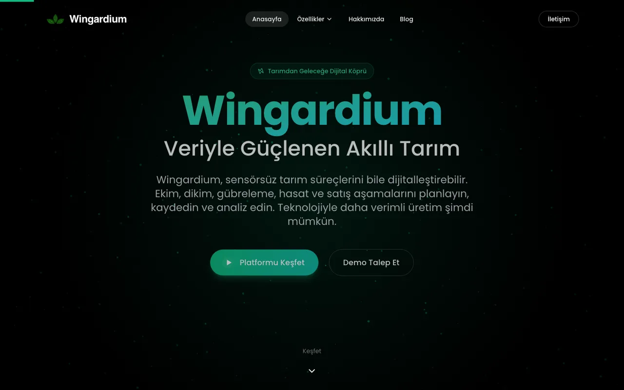 Wingardium Agricultural Suite website preview